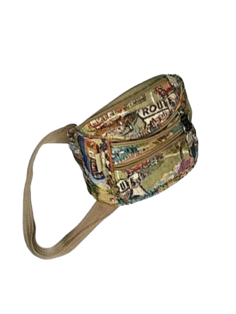 Vintage Pioneer Express Route 66 Tapestry Belt Bag | EUC | Unisex